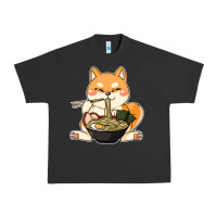 Pigment Black shiba inu dog ramen Urban Heavy Tee - artisFamous