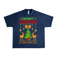 Navy merry christmas Urban Heavy Tee - artisFamous