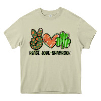 Mossy peace love shamrock Heavy Core Tee - FaDigitalArtStudio