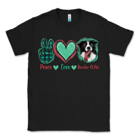 Black Peace Love Border Collie Classic Tee - Jasminsmagicworld