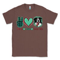Chestnut Peace Love Border Collie Classic Tee - Jasminsmagicworld