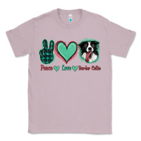 Lilac Peace Love Border Collie Classic Tee - Jasminsmagicworld