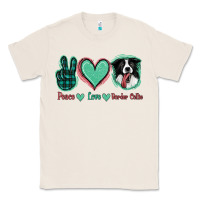 Natural Peace Love Border Collie Classic Tee - Jasminsmagicworld