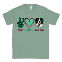 Sage Peace Love Border Collie Classic Tee - Jasminsmagicworld