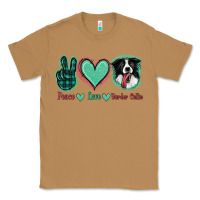 Toasted Coconut Peace Love Border Collie Classic Tee - Jasminsmagicworld