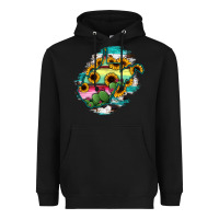 Black west virginia map sunflower cactus serape Heavyweight Hoodie - RanaPortraitStore