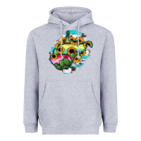 Heather Grey west virginia map sunflower cactus serape Heavyweight Hoodie - RanaPortraitStore