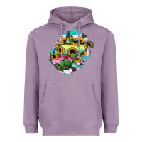 Lavender west virginia map sunflower cactus serape Heavyweight Hoodie - RanaPortraitStore