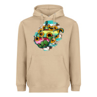 Mushroom west virginia map sunflower cactus serape Heavyweight Hoodie - RanaPortraitStore