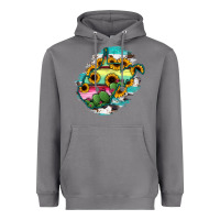 Storm west virginia map sunflower cactus serape Heavyweight Hoodie - RanaPortraitStore