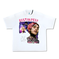 White lil peep Urban Heavy Tee - artisFamous