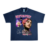 Navy lil peep Urban Heavy Tee - artisFamous