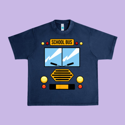 School Bus Costume Cool Halloween Urban Heavy Tee Designed By Artisfamous