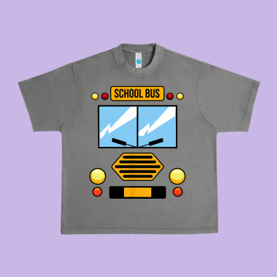 School Bus Costume Cool Halloween Urban Heavy Tee Designed By Artisfamous