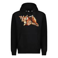 Black sea   shell Premium Hoodie - BarkalooDesign