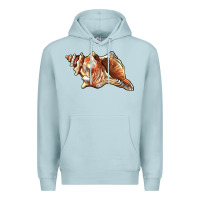 Blue Mist sea   shell Premium Hoodie - BarkalooDesign