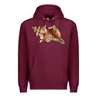 Burgundy sea   shell Premium Hoodie - BarkalooDesign