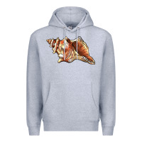 Heather Grey sea   shell Premium Hoodie - BarkalooDesign