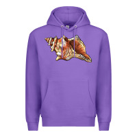 Purple sea   shell Premium Hoodie - BarkalooDesign
