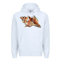 White sea   shell Premium Hoodie - BarkalooDesign