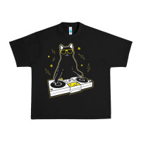 Black cat dj Urban Heavy Tee - artisFamous