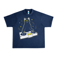Navy cat dj Urban Heavy Tee - artisFamous