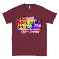 Burgundy Always be kind Classic Tee - FaDigitalArtStudio