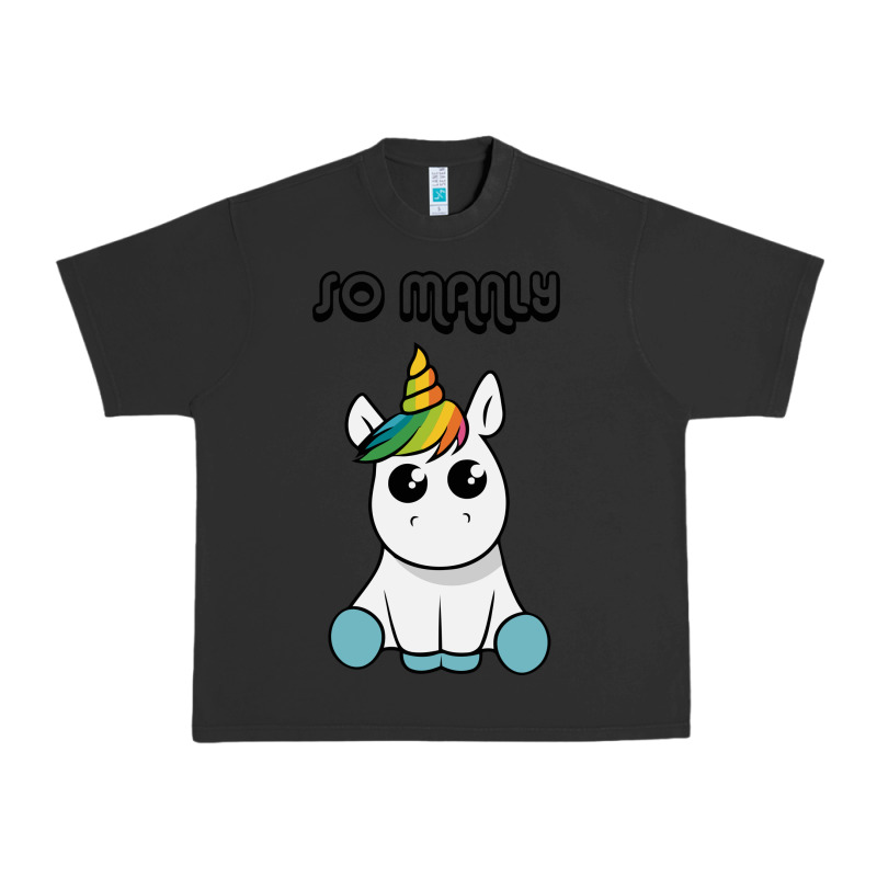 So Manly Funny Unicorn Urban Heavy Tee by artisFamous | Teevron