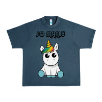 Midnight Navy so manly funny unicorn Urban Heavy Tee - artisFamous