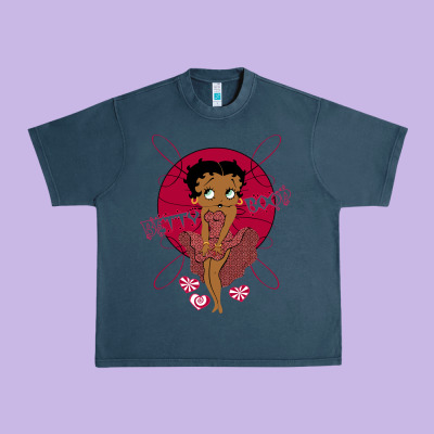 Black Betty Boop Urban Heavy Tee Designed By Artisfamous