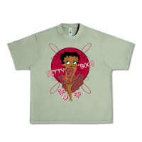 Oil Green Black Betty Boop Urban Heavy Tee - artisFamous