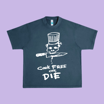 Bourdain Cook Free Or Die Urban Heavy Tee Designed By Artisfamous