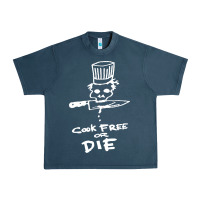 Midnight Navy bourdain cook free or die Urban Heavy Tee - artisFamous