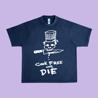 Bourdain Cook Free Or Die Urban Heavy Tee Designed By Artisfamous