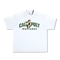 White cal poly mustangs Urban Heavy Tee - artisFamous