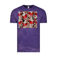 Cloud Purple Merry Christmas Vintage Tee - CowhideDigitalArt