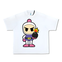 White bomberman Urban Heavy Tee - artisFamous