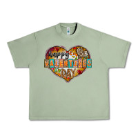 Oil Green Happy Valentınes Day Urban Heavy Tee - CowhideDigitalArt