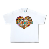 White Happy Valentınes Day Urban Heavy Tee - CowhideDigitalArt