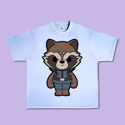 Rocket Racoon Chibi Urban Heavy Tee Designed By Artisfamous