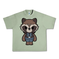 Oil Green rocket racoon chibi Urban Heavy Tee - artisFamous
