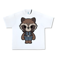 White rocket racoon chibi Urban Heavy Tee - artisFamous
