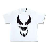 White VENOM THE MOVIE Urban Heavy Tee - artisFamous