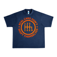 Navy real cars dont shift themselves Urban Heavy Tee - artisFamous