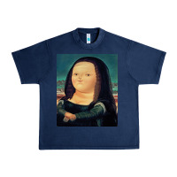 Navy fernando botero mona lisa Urban Heavy Tee - artisFamous