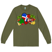Army Green dominican republic hearts Long Sleeve Tee - Artiststas