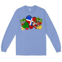Colony Blue dominican republic hearts Long Sleeve Tee - Artiststas