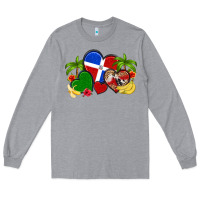 Heather Grey dominican republic hearts Long Sleeve Tee - Artiststas