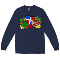 Dominican Republic Hearts Long Sleeve Tee | Teevron