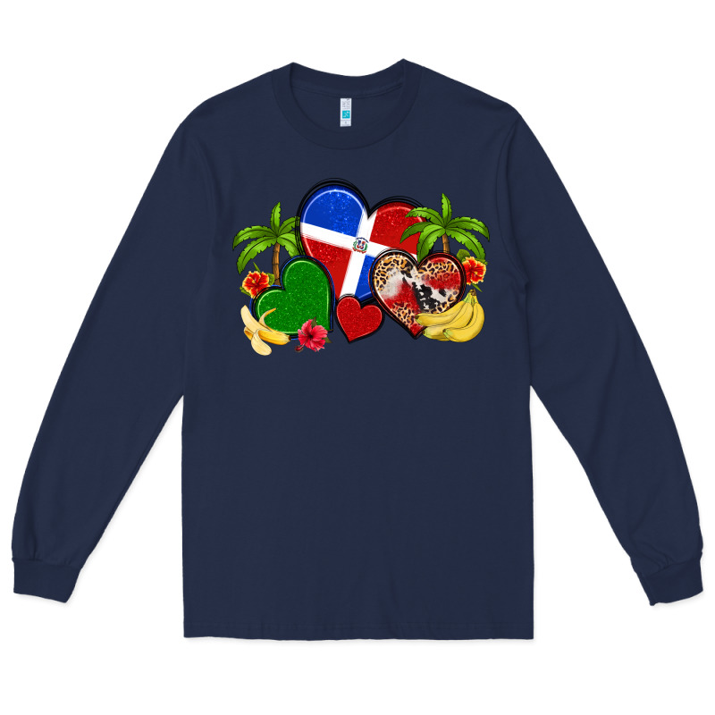 Dominican Republic Hearts Long Sleeve Tee by Artiststas | Teevron
